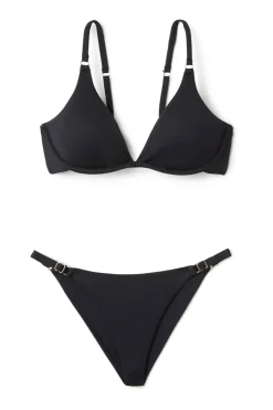 MaxSwim Triangle|Bikinis-Ryan Textured Underwire Bikini Top