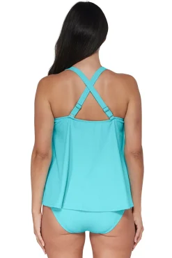 Sunsets High Neck|Tank-Sadie High Neck Tankini Top