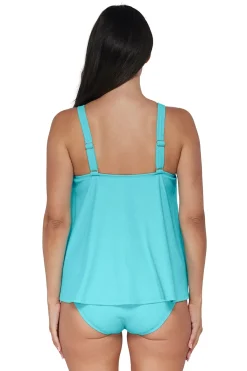 Sunsets High Neck|Tank-Sadie High Neck Tankini Top