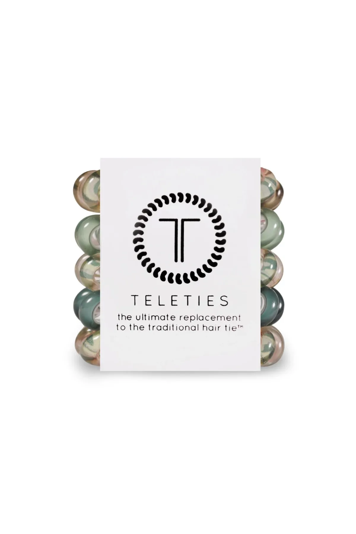 Teleties Hair Accessories-Sage Swirl 5-Pack Mini Hair Ties