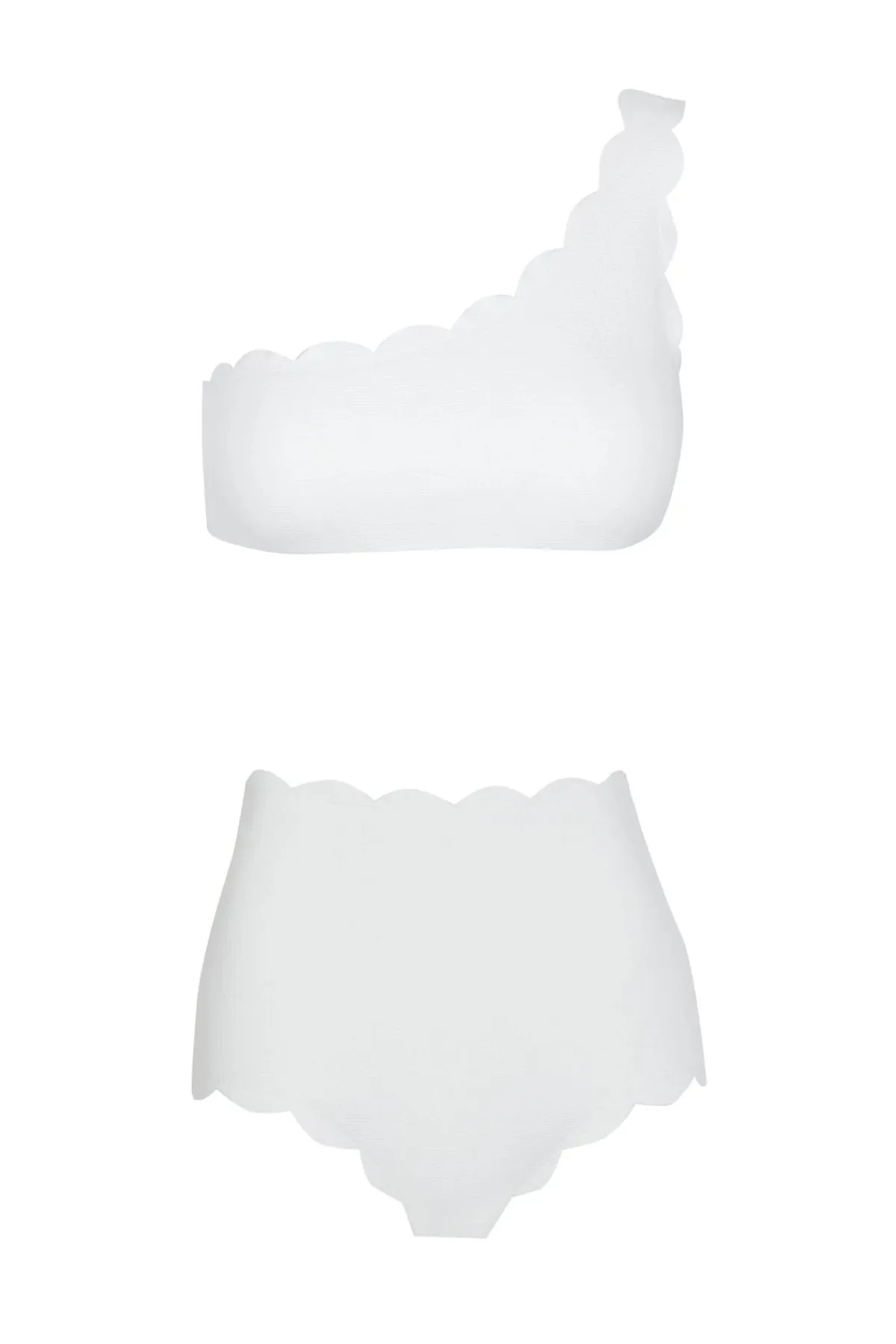 Marysia Bikinis-Santa Barbara Scallop Asymmetrical Bikini Top