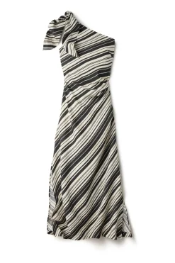 Kivari Sundresses-Linen Asymmetrical Midi Dress