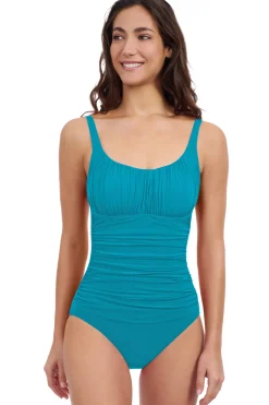 Profile by Gottex Tank|One Pieces-Scoop Neck One Piece Swimsuit