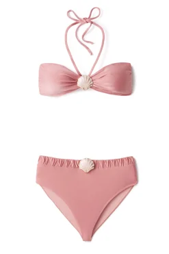 PatBo Halter|Bandeau-Seashell Bandeau Bikini Top