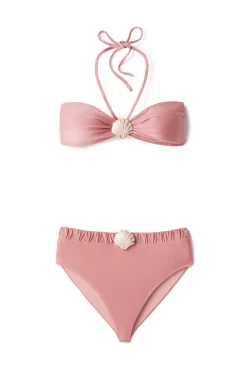 PatBo High Leg|High Waist-Seashell High Waist Bikini Bottom