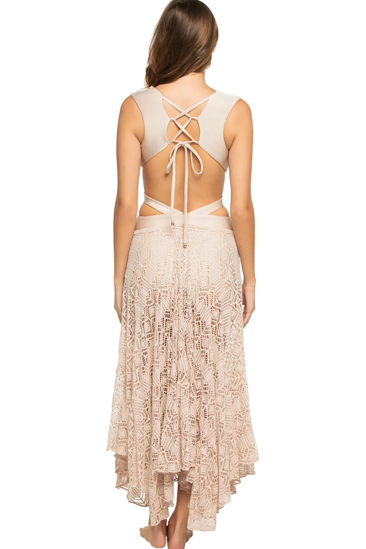 PatBo Sundresses-Seashell Plunge Beach Midi Dress
