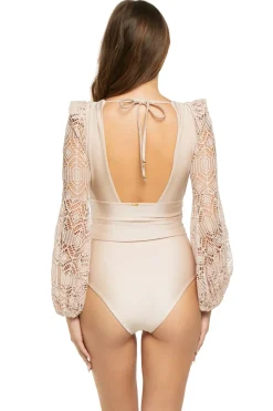 PatBo Plunge|One Pieces-Seashell Plunge One Piece Swimsuit