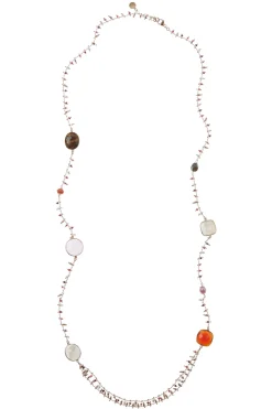 Gas Bijoux Jewelry-Serti Pondichery Rocaille Stone Necklace