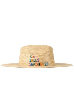 Sunshine Tienda Hats-She Sells Seashells Palm Hat