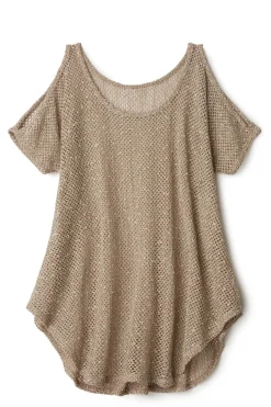 Elif Tunics-Sheer Cold Shoulder Tunic