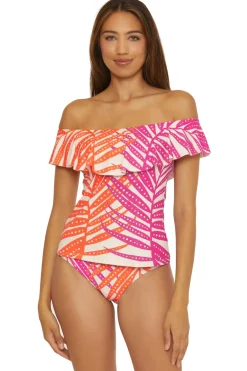 Trina Turk Bandeau|Tankinis-Sheer Tropics Bandeau Tankini Top