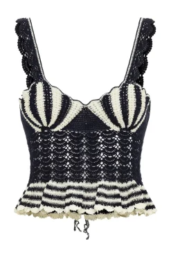 Carolina K Tops-Shell Crochet Top