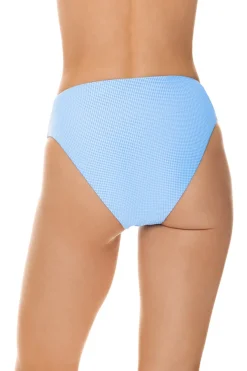 Helen Jon High Leg|High Waist-Shirred High Waist Bikini Bottom