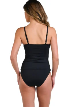 La Blanca Tank|Tankinis-Shirred Tankini Top