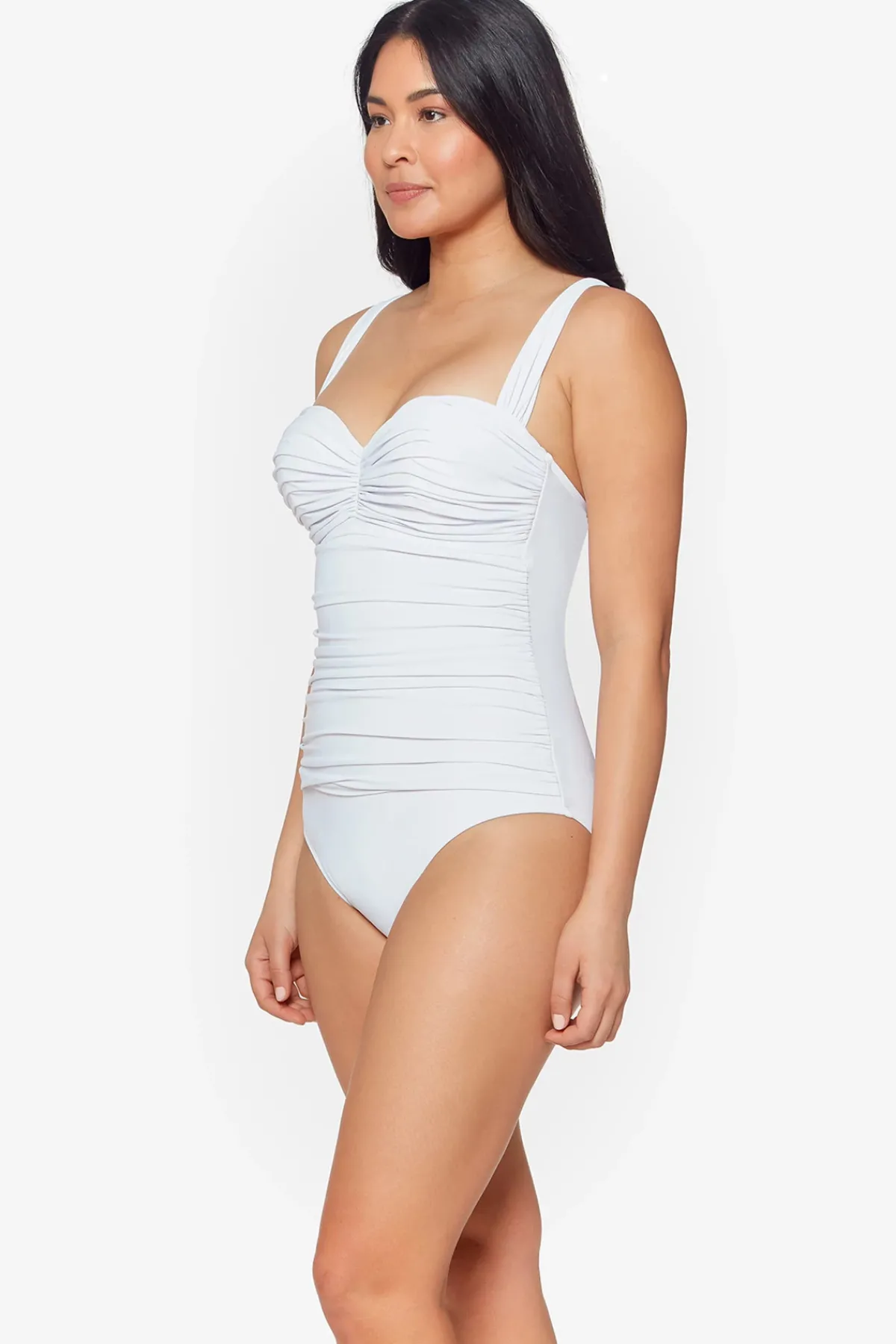 Bleu Rod Beattie Tank|One Pieces-Shirred Underwire One Piece Swimsuit
