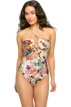 L'Agence Halter|Plunge-Shiva One Piece Swimsuit