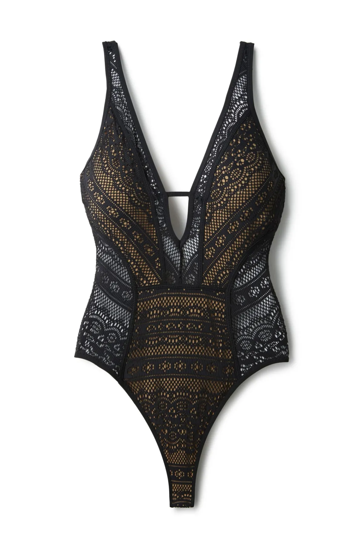 Becca by Rebecca Virtue High Leg|Plunge-Show & Tell Plunge One Piece Swimsuit