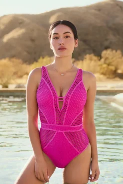 Becca by Rebecca Virtue Plunge|One Pieces-Show & Tell Plunge One Piece Swimsuit