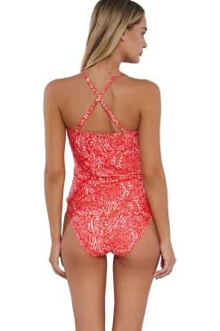 Sunsets Tank|Tankinis-Simone Convertible Strap Tankini Top