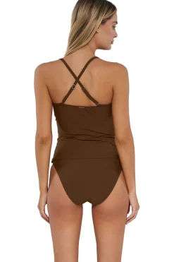 Sunsets Tank|Tankinis-Simone Convertible Strap Tankini Top