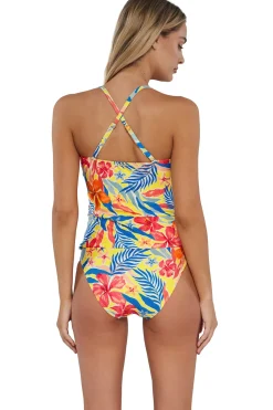 Sunsets Tank|Tankinis-Simone Convertible Strap Tankini Top
