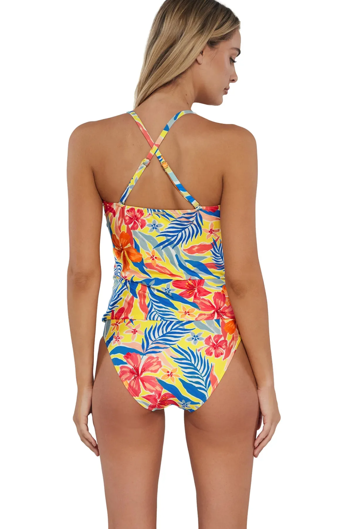 Sunsets Tank|Tankinis-Simone Convertible Strap Tankini Top