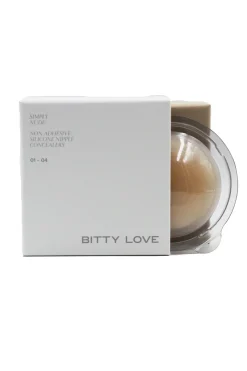 Bitty Love Bra Inserts-Simply Nude Non-Adhesive Silicone Nipple Concealers Small