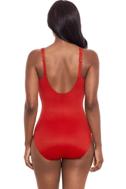 Miraclesuit Tank|One Pieces-Siren Underwire Surplice One Piece Swimsuit