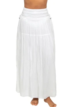 Elan Matching Sets|Bottoms-Smocked Maxi Skirt