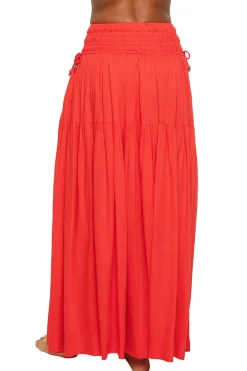 Elan Matching Sets|Bottoms-Smocked Maxi Skirt