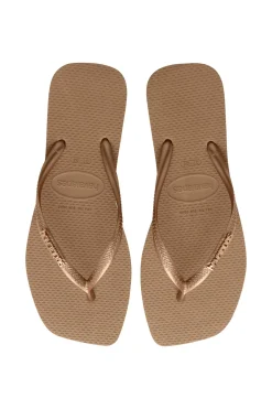 Havaianas Footwear-Square Metallic Flip Flops