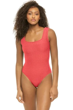 Paula Beachwear Tank|One Pieces-Square Neck One Piece Swimsuit