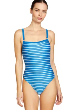 Robin Piccone High Leg|One Pieces-Square Neck One Piece Swimsuit