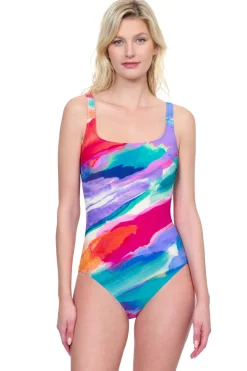 Gottex Tank|One Pieces-Square Neck One Piece Swimsuit