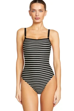 Robin Piccone High Leg|One Pieces-Square Neck One Piece Swimsuit