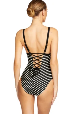 Robin Piccone High Leg|One Pieces-Square Neck One Piece Swimsuit