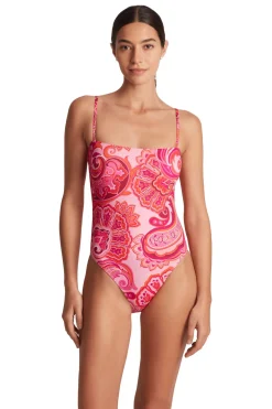 Lauren Ralph Lauren One Pieces-Square Neck One Piece Swimsuit