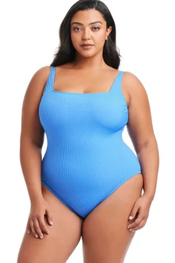 Bleu Rod Beattie Tank|One Pieces-Square Neck Ribbed One Piece Swimsuit