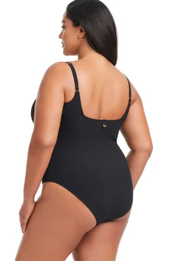 Bleu Rod Beattie Tank|One Pieces-Square Neck Ribbed One Piece Swimsuit