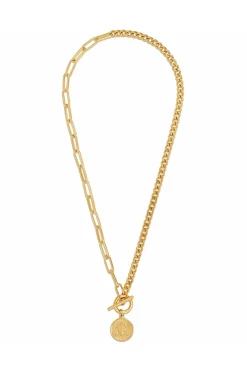 Ellie Vail Jewelry-Stacie Toggle Chain Coin Necklace