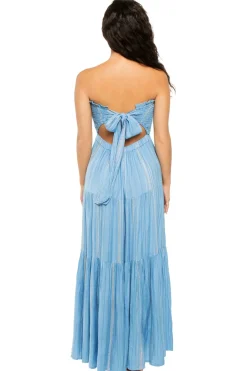 Elan Sundresses-Strapless Maxi Dress