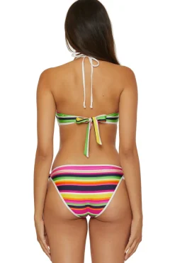 Trina Turk Halter|Bandeau-Stripe One Piece Swimsuit