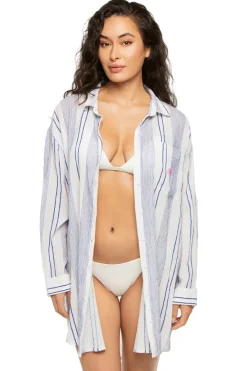 Surf Gypsy Shirt Dresses-Striped Boy Shirt