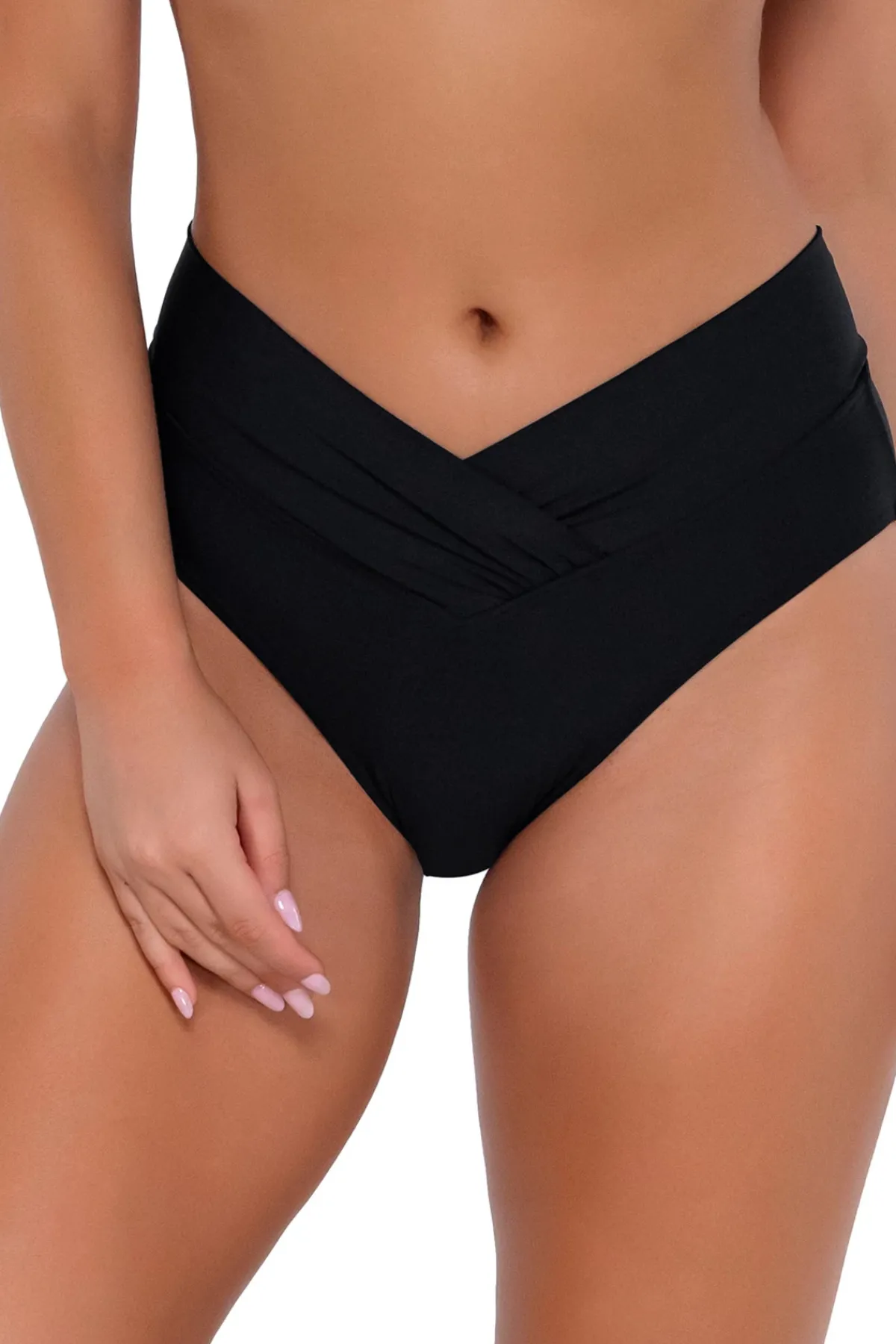 Sunsets High Waist|Bikinis-Summer Lovin' V-Front Banded High Waist Bikini Bottom