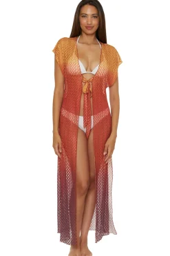 Becca by Rebecca Virtue Kimonos / Robes-Sunset Ombre Long Kimono