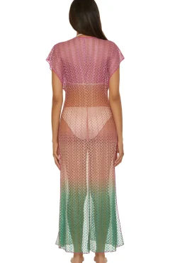 Becca by Rebecca Virtue Kimonos / Robes-Sunset Ombre Long Kimono