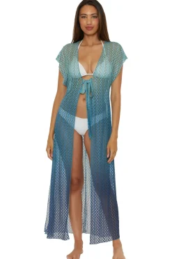Becca by Rebecca Virtue Kimonos / Robes-Sunset Ombre Long Kimono