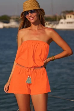Soluna Jumpsuits / Rompers-Sunset Strapless Romper