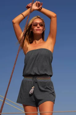 Soluna Jumpsuits / Rompers-Sunset Strapless Romper