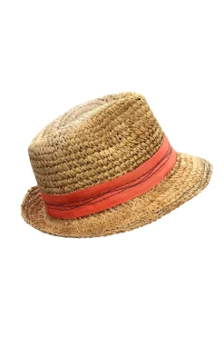 Lola Hats Hats-Tarboush Grosgrain Topstitched Fedora